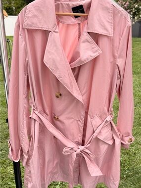 Lane Bryant Light Pink Trench Coat with Tie Waist